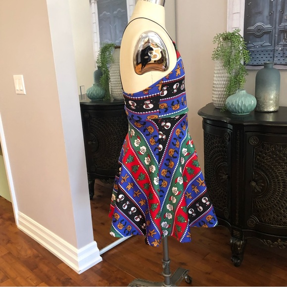 NWOT Christmas Dress size Small, zip up dress Elastic straps - Picture 6 of 7